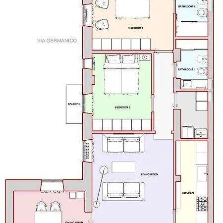 Modern Quirina 300 Mt From Vatican Apartment