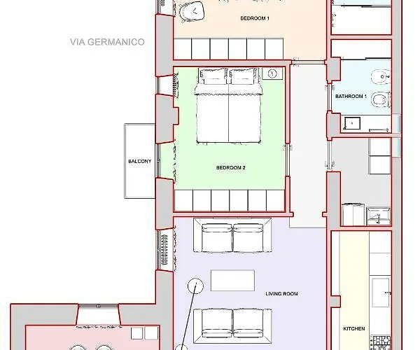 Modern Quirina 300 Mt From Vatican Lägenhet